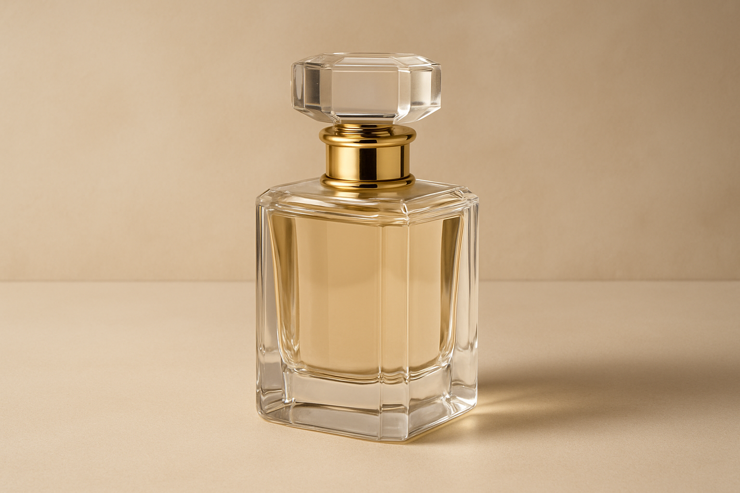 perfume bottle, luxury feel, matches #cfcbc1 template