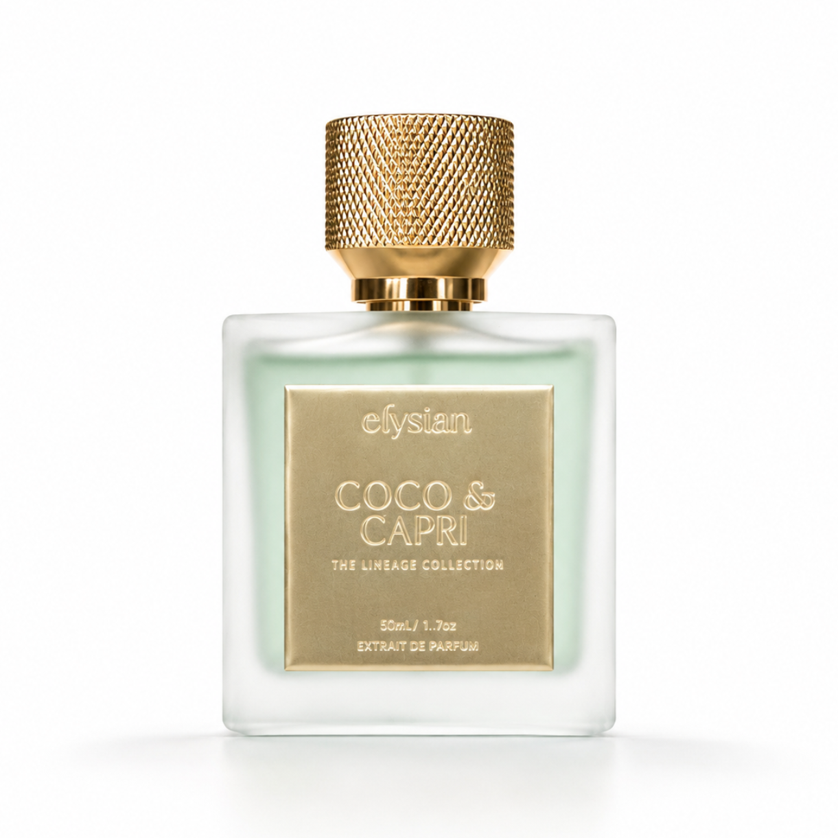 Elysian Parfum Coco and Capri perfume bottle