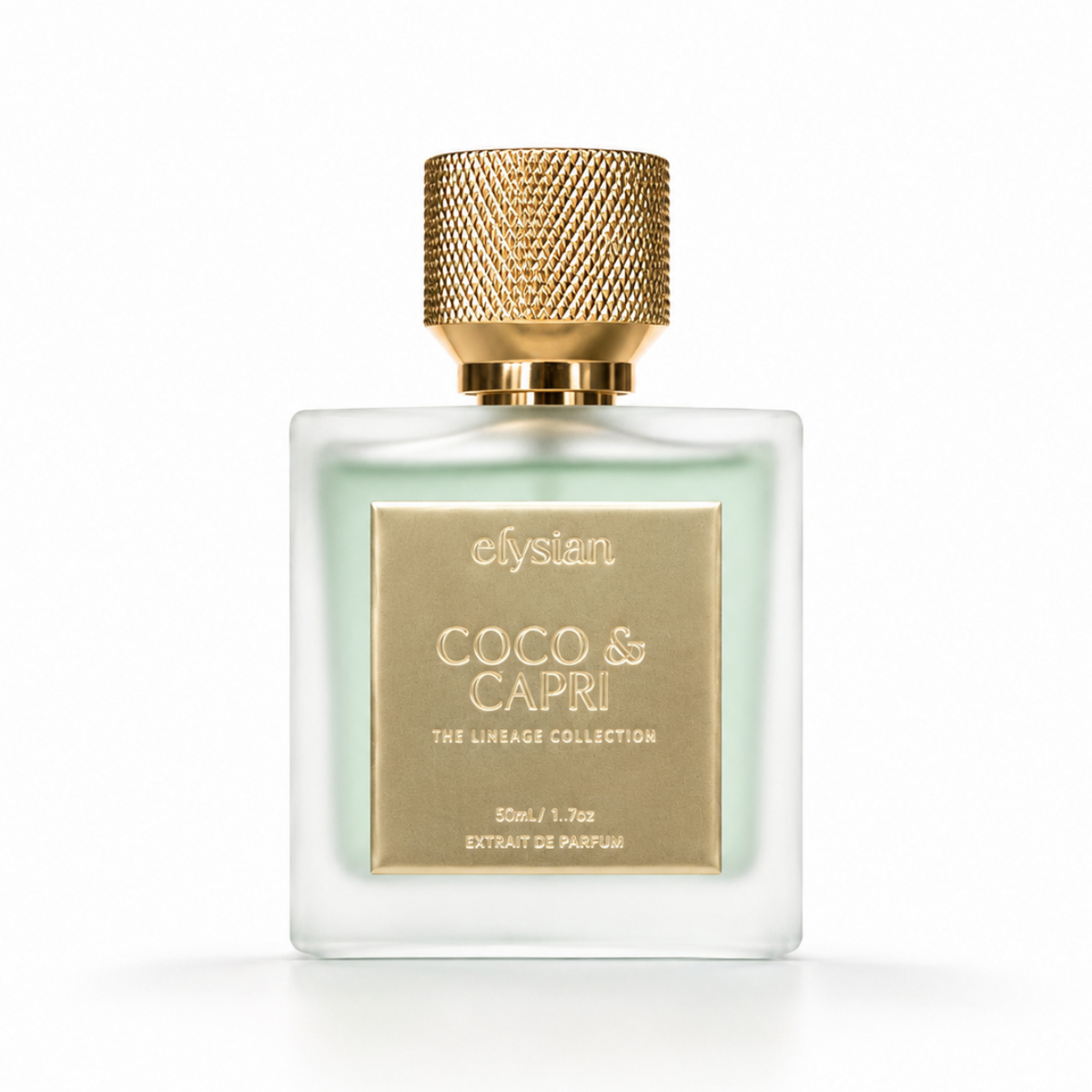 Elysian Parfum Coco and Capri perfume bottle