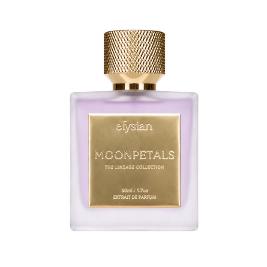 Elysian Parfum Moonpetals 50ml perfume bottle
