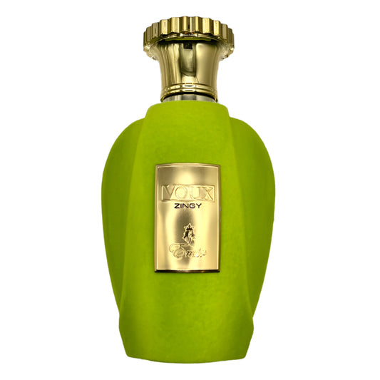 Green perfume bottle, paris corner voux zingy
